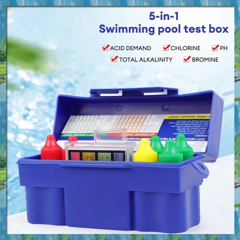 Marine Aquarium Test Kit - Новый 5-сторонний тестовый комплект для бассейна