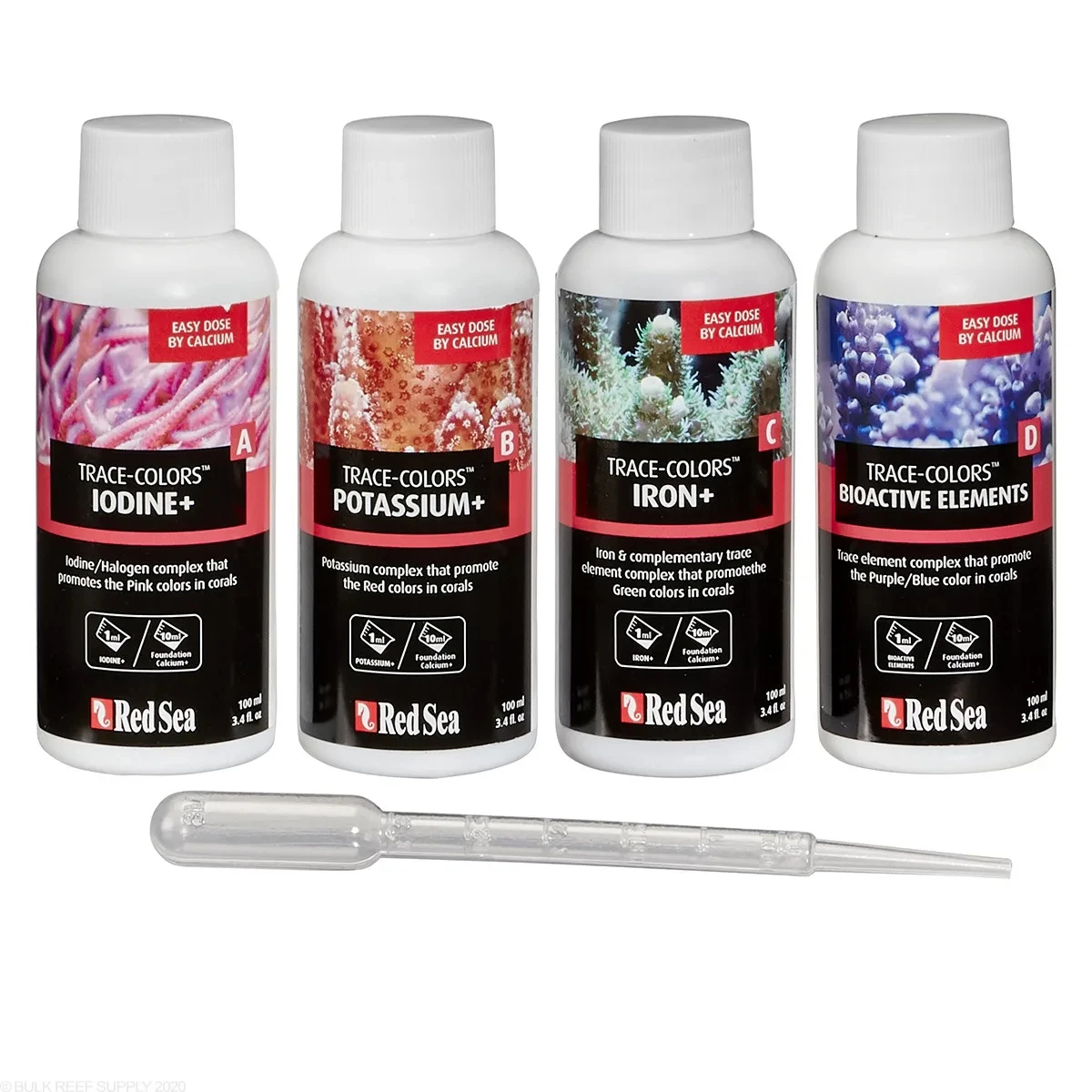 Marine Aquarium Test Kit - Красно-красный цветовой краситель ABCD коралловые питательные