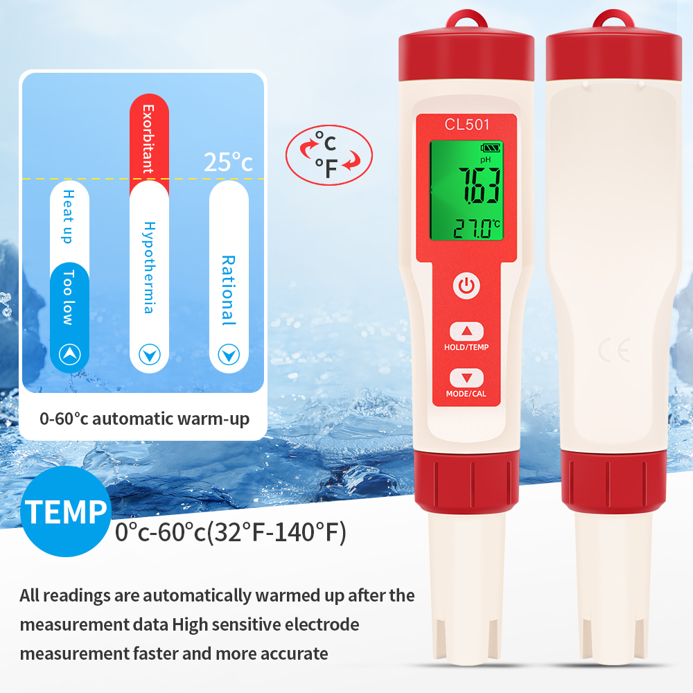 PH/CL2/H2/ORP/измеритель темпе – обзор и цена Marine Aquarium Test Kit