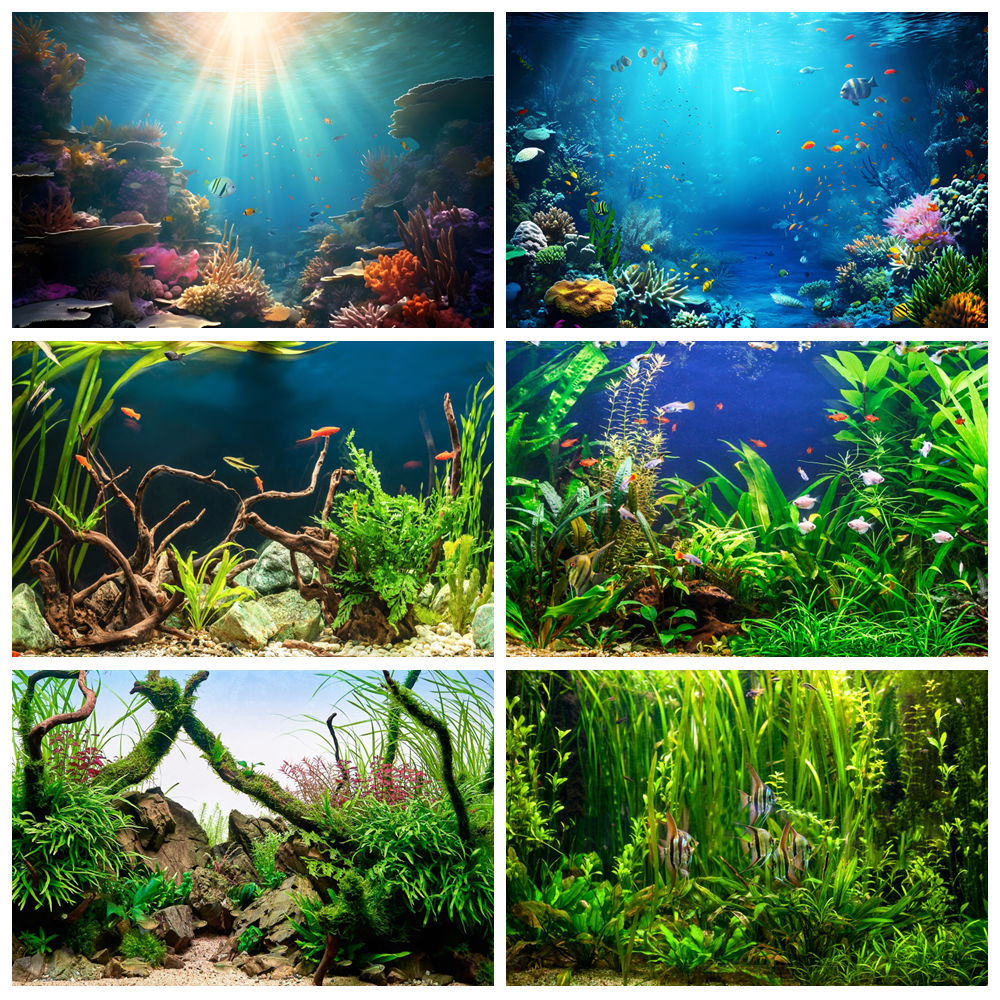 Фон для фотосъемки с морским д – обзор и цена Aquarium Marine World
